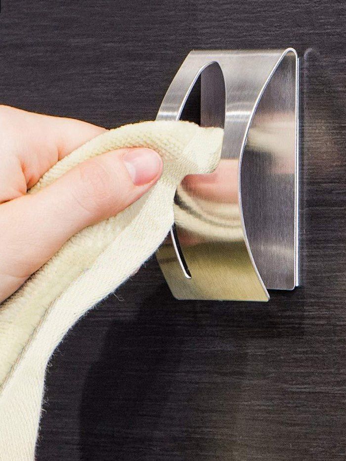 

Wall-mounted Stainless Steel Towel Clip Holder, Silver