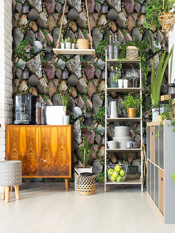 

Simulation Stone Decoration Wall Sticker, Multi