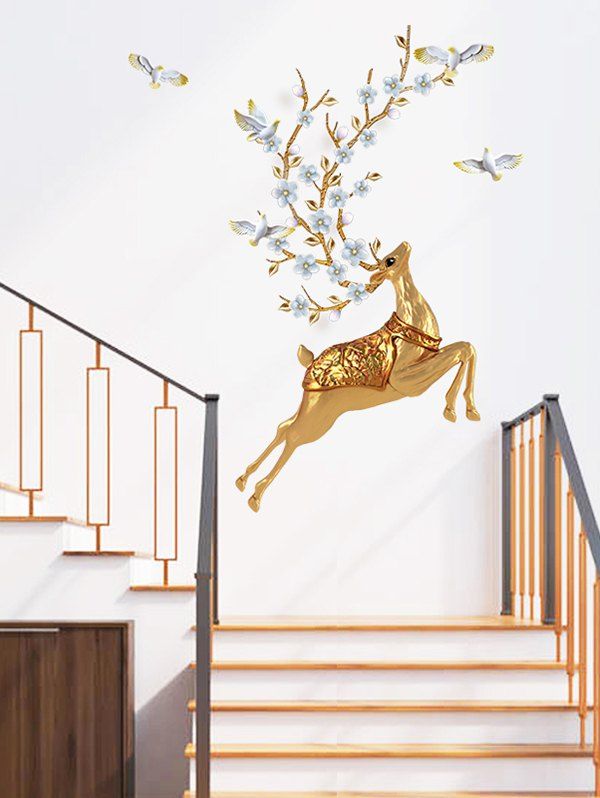 

Sika Deer Print Decorative Wall Stickers, Multi