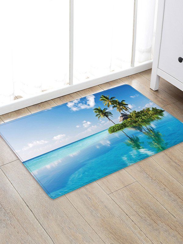 

Scenic Print Floor Mat, Sea blue