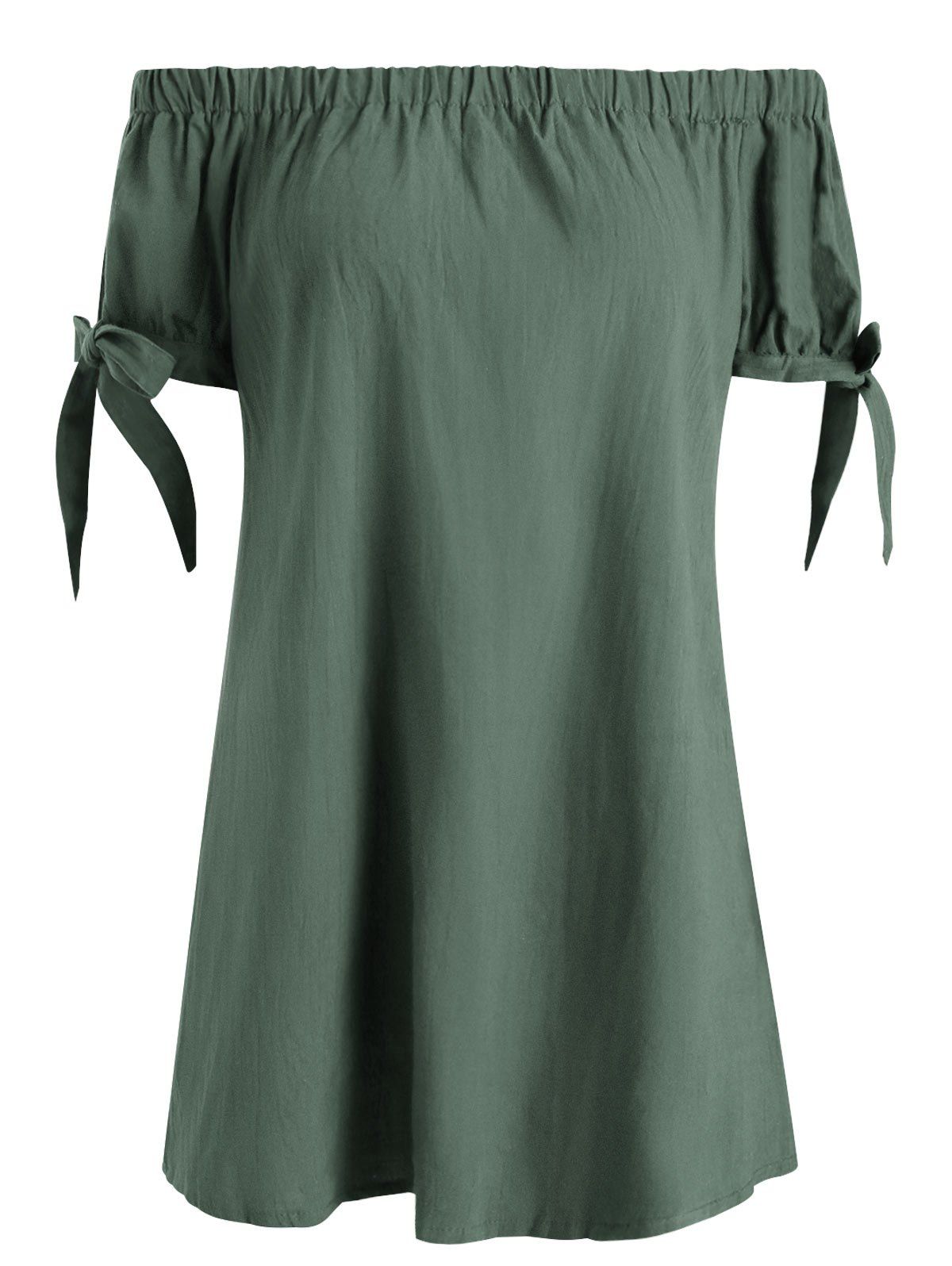 

Off The Shoulder Tunic Dress, Army green