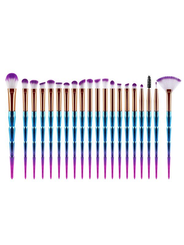 

20Pcs Makeup Powder Brush Round Powder Puff Set, Multi-a