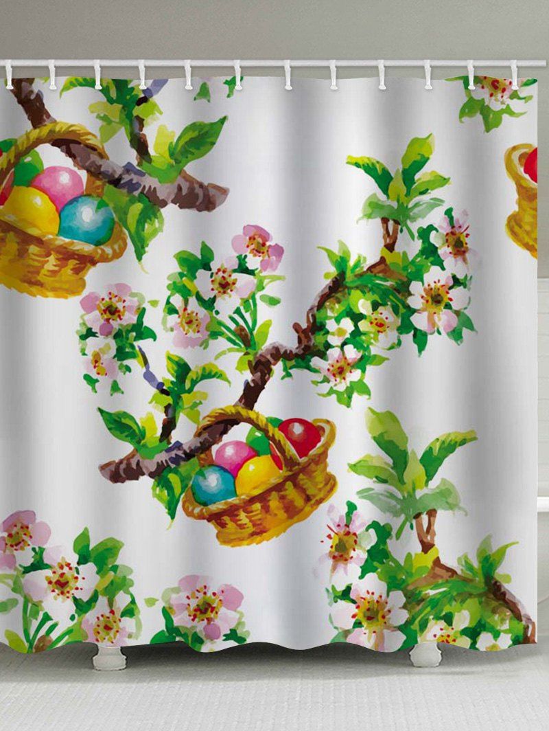 

Floral Pattern Festival Design Shower Curtain, Multi
