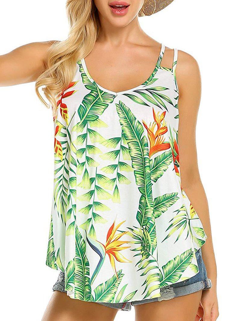 

Floral Print Casual Cami Top, Multi-c