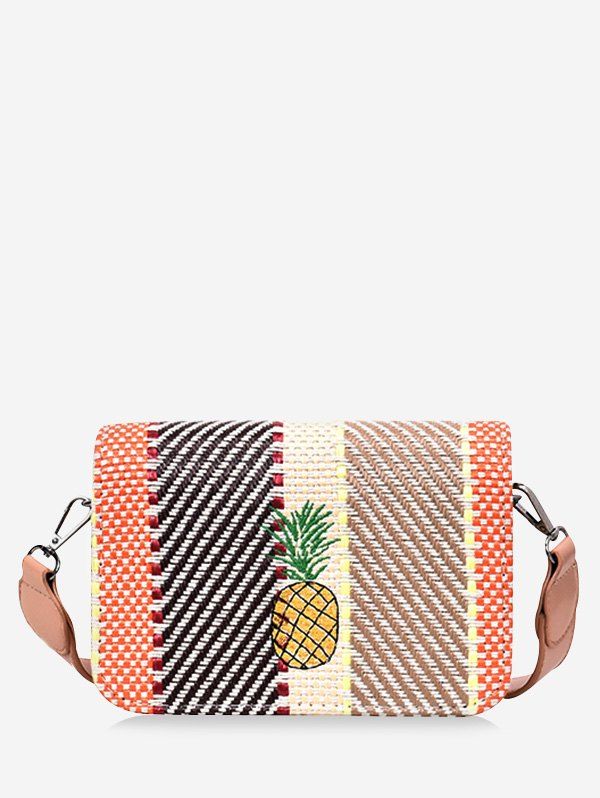 

Pineapple Striped Square Crossbody Bag, Multi