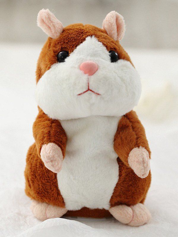 

Talking Sound Record Hamster Plush Toy, Light brown