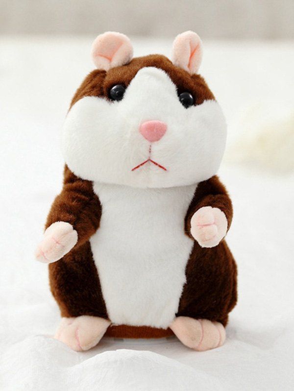 

Talking Sound Record Hamster Plush Toy, Deep brown