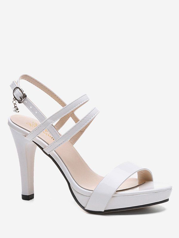 

High Heel Platform Sandals, White