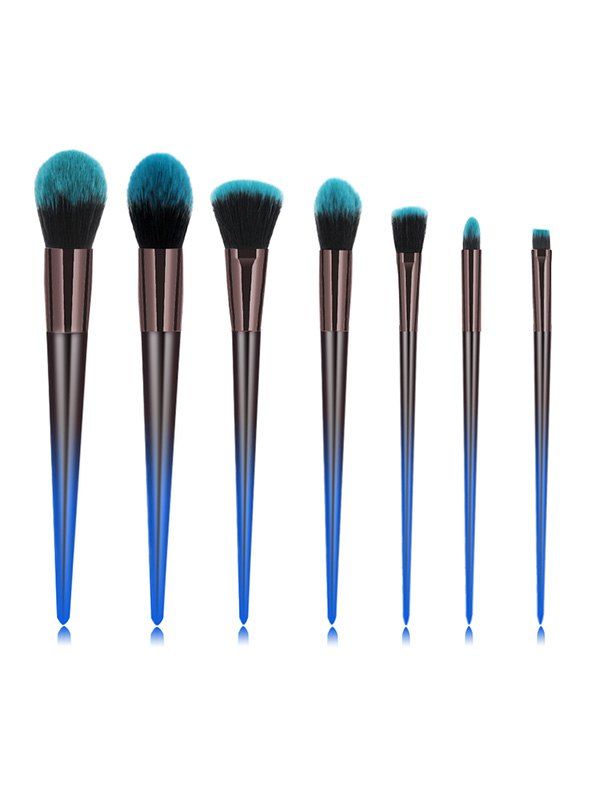 

7Pcs Professional Fine Makeup Brush Set, Ocean blue