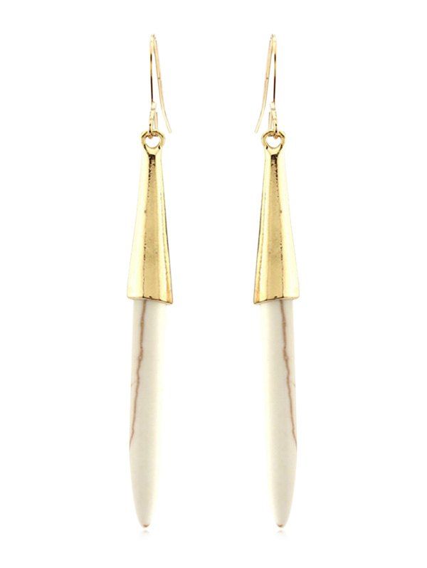 

Stick Turquoise Drop Earrings, White