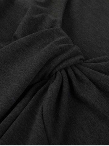

Low Cut Twisted Plain T-shirt, Black