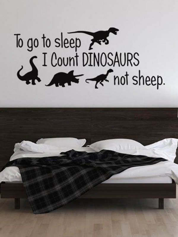 

Dinosaur Sleep Pattern Wall Sticker, Black