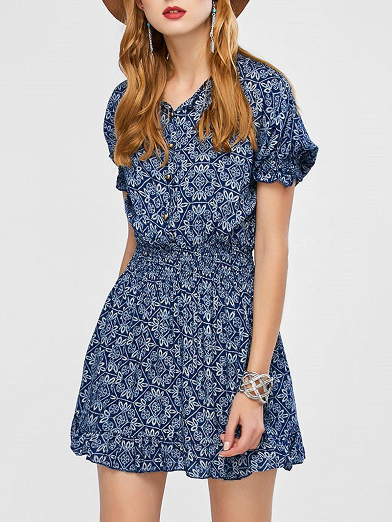 half button shirt dress