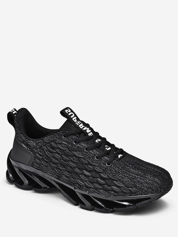 

Fish Scale Design Casual Sport Shoes, Black
