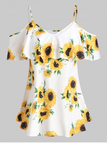 blusas con estampado de girasoles