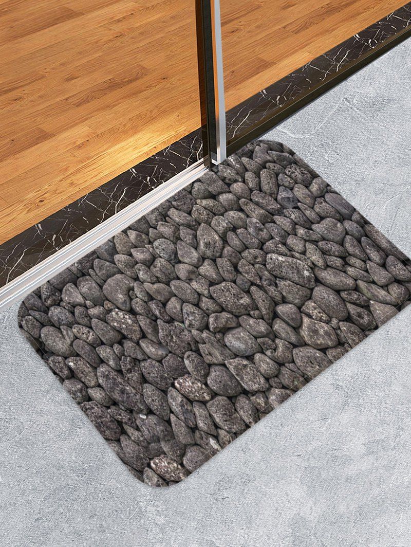 

Stone Under Water Print Floor Mat, Smokey gray