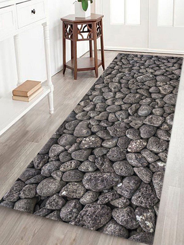 

Stone Under Water Print Floor Mat, Smokey gray