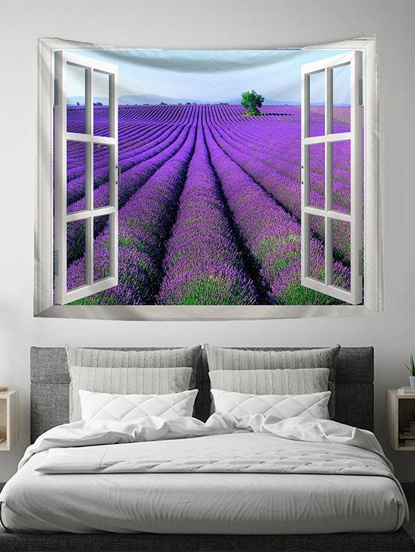 

Window Violet Wall Art Tapestry