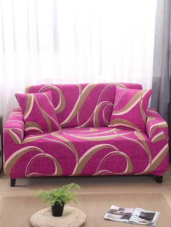Abstract Lines Print Sofa Cover