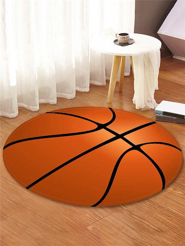 11 Off Basketball Patterned Round Flannel Area Rug Rosegal
