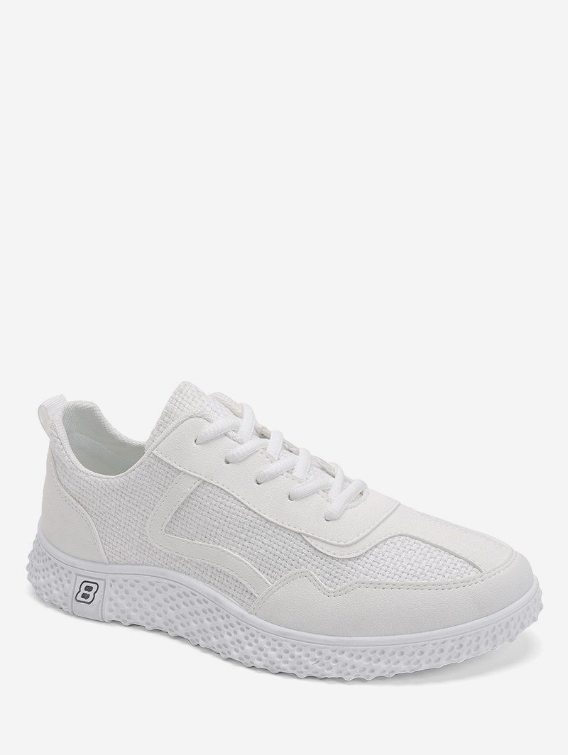 

Casual Style Lace-up Decoration Shoes, White