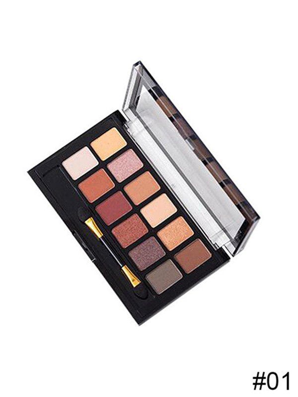 

12 Colors Long-lasting Waterproof Eyeshadow Compact, Multi-a