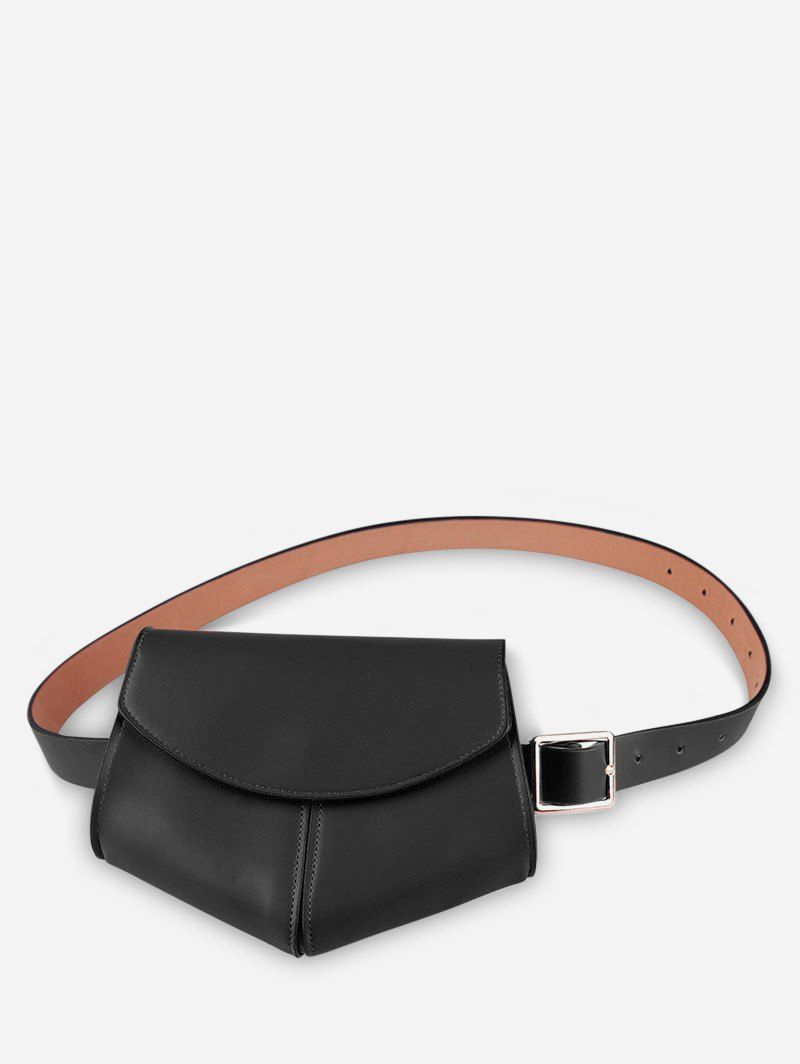 

Irregular Shape Belt Bag, Black