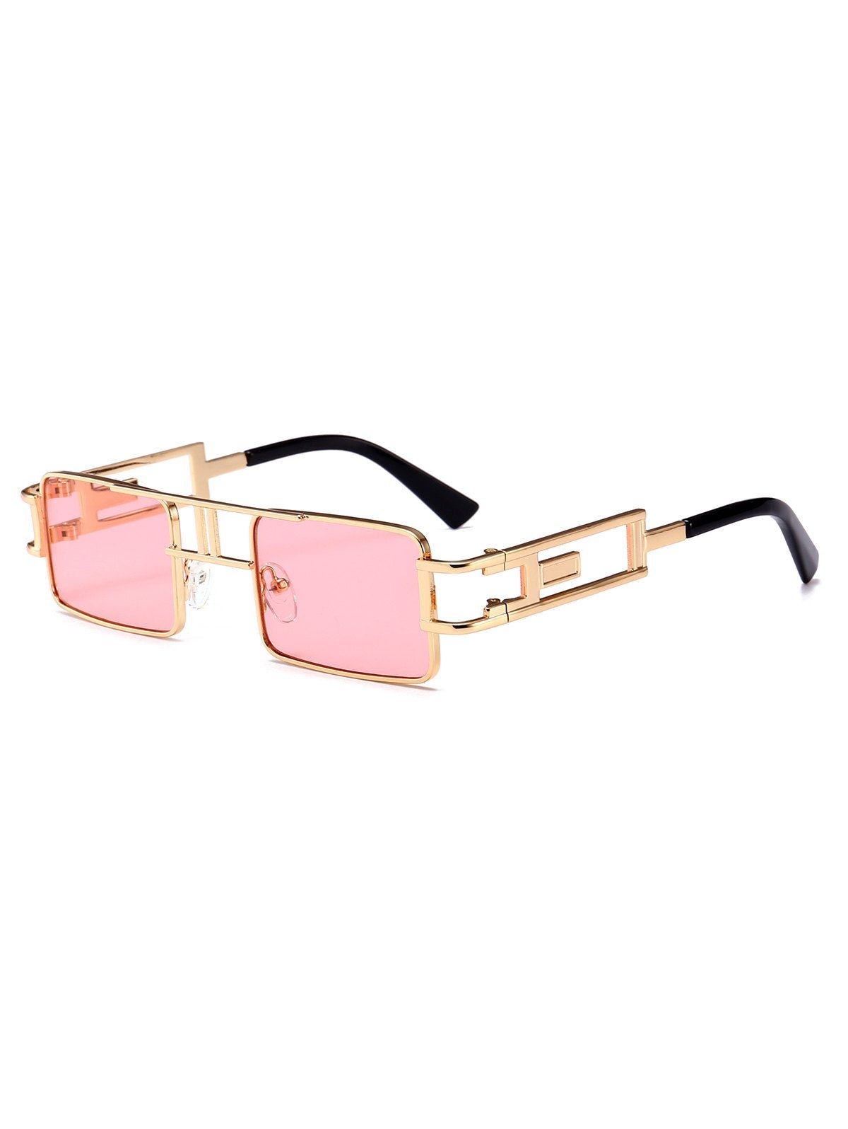 

Hollow Leg Punk Rectangle Sunglasses, Pink