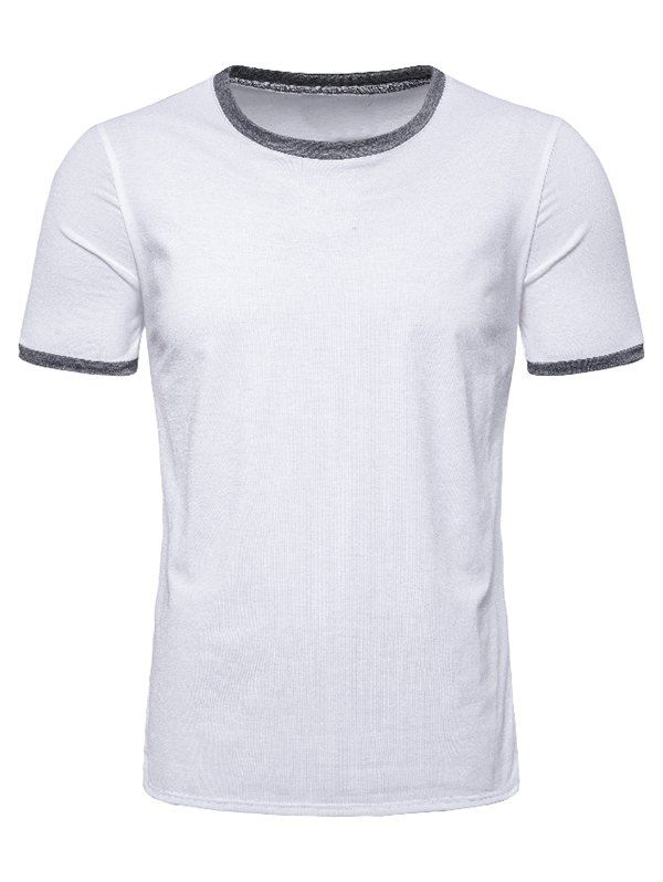 

Casual Round Neck Short Sleeves T-shirt, White