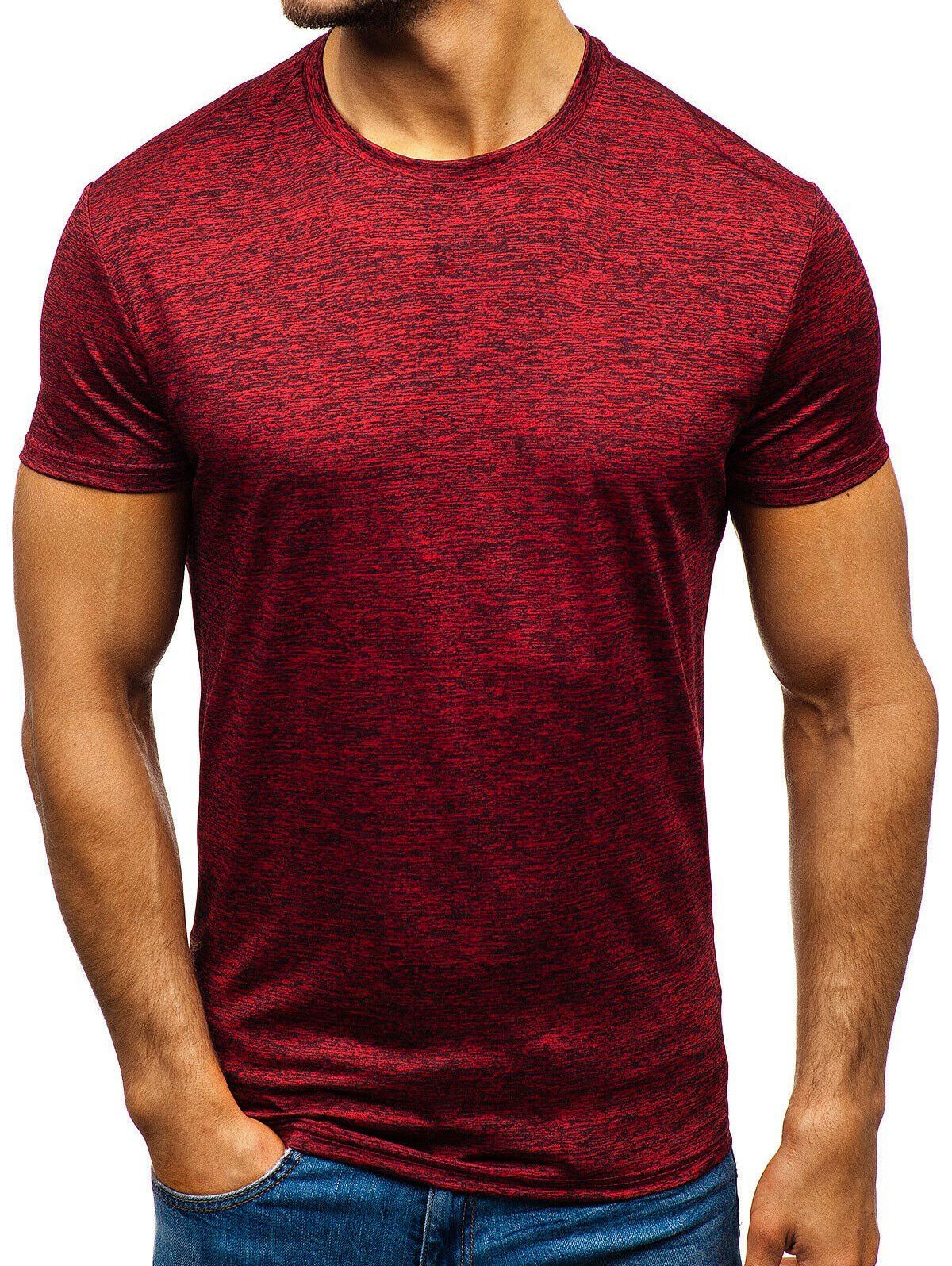 

Space Dye Crew Neck T Shirt, Red wine