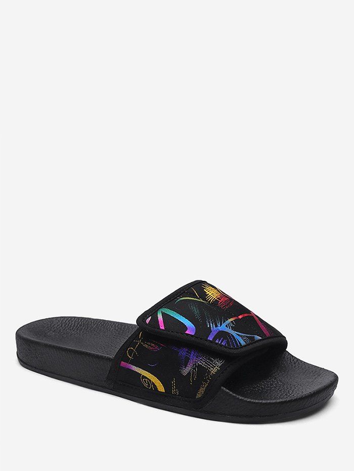 

Printed Hook Loop Casual Slippers, Night
