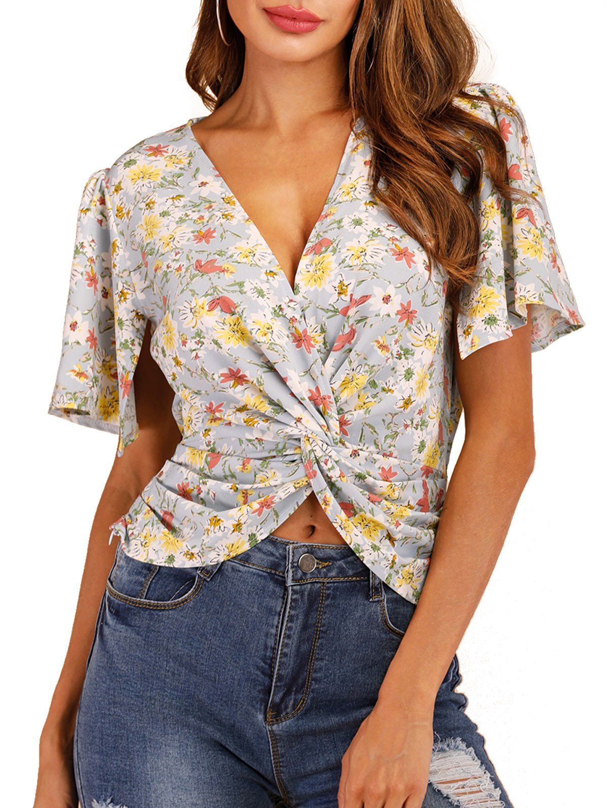 

Twist Floral Blouse, Multi