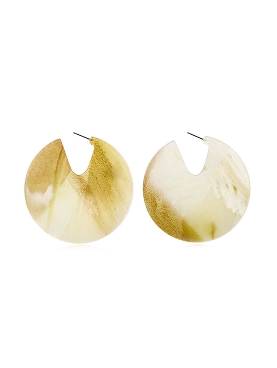 

Simple Semicircular Stud Earrings, Multi