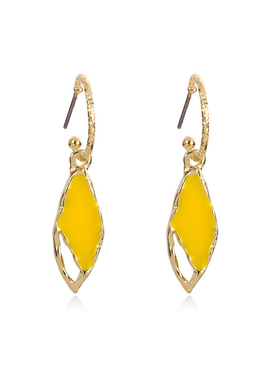 

Chic Water Drop Design Drop Earrings, Yellow