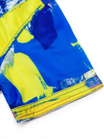 

Painting Printed Short Sleeves Shirt, Blue