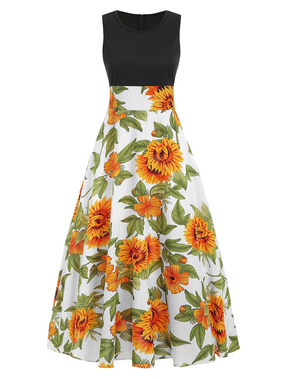 

Sunflower Maxi Sleeveless Dress, Multi