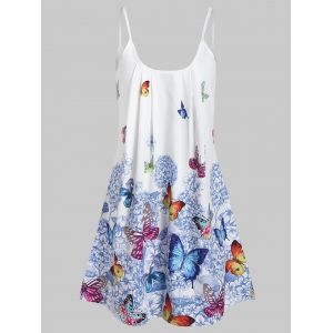 

Butterfly Flower Cami Tunic Dress, White