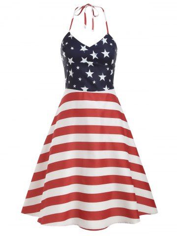 [38% OFF] Two Tone Vintage Rockabilly Party Skater Dress | Rosegal
