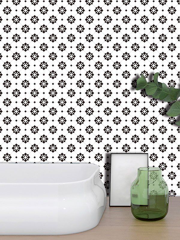 

19PCS Vintage Pattern Tile Wall Stickers, Multi