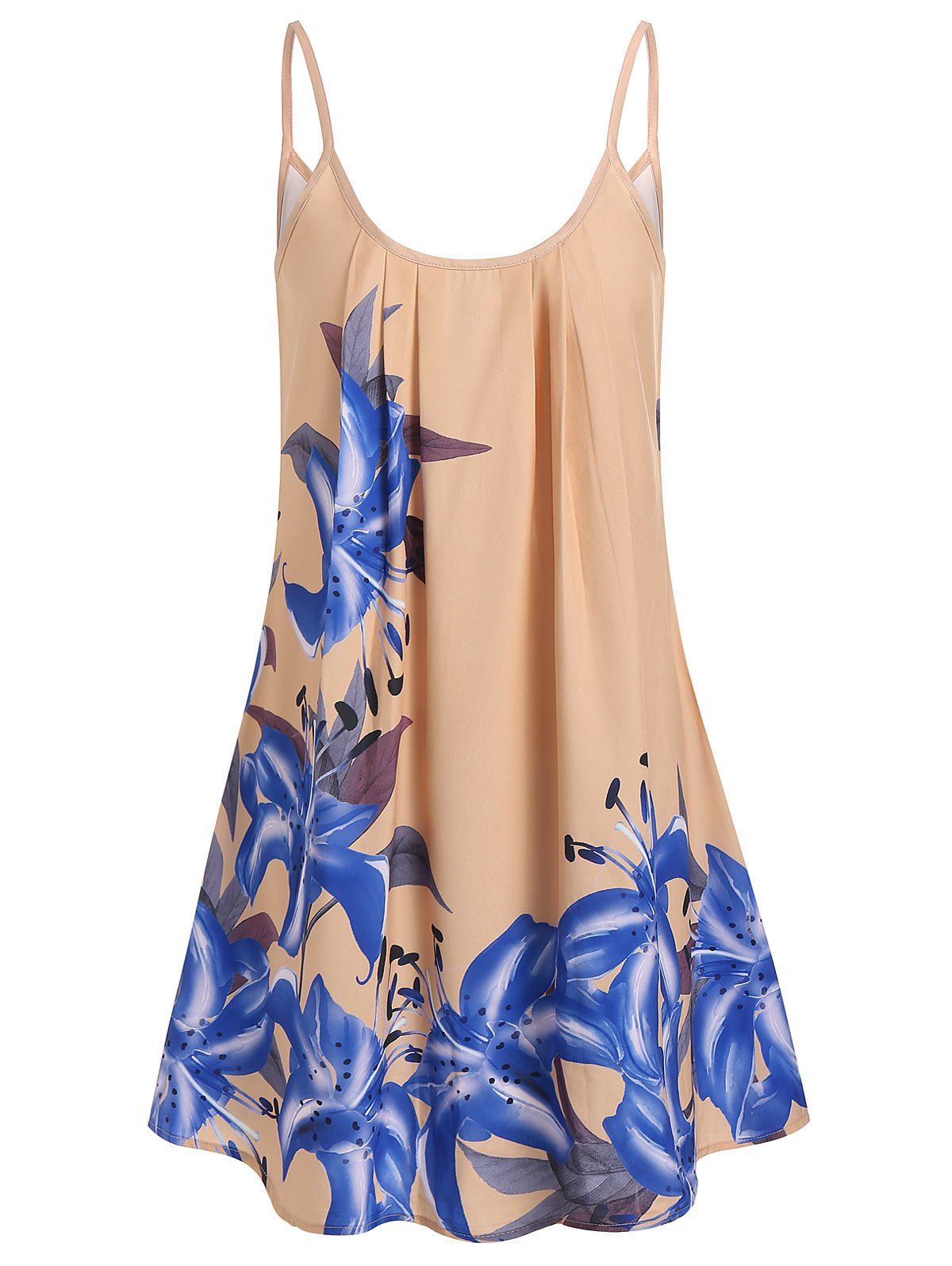 

Flower A Line Cami Short Dress, Blanched almond