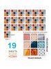19PCS Mosaic Printed Wall Stickers -  