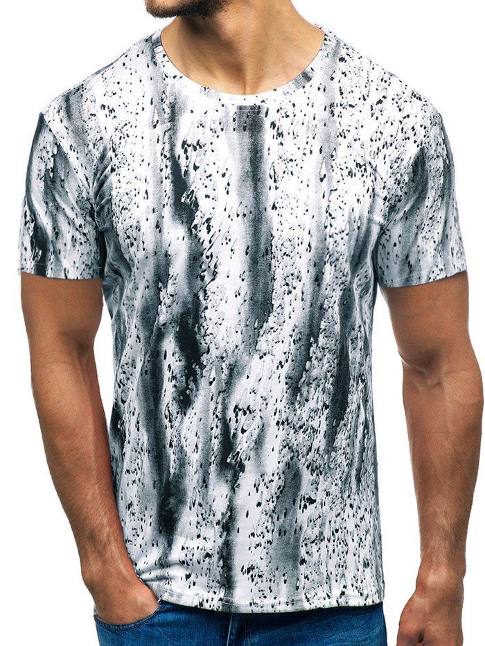 

Ink Splatter Short Sleeve T Shirt, White