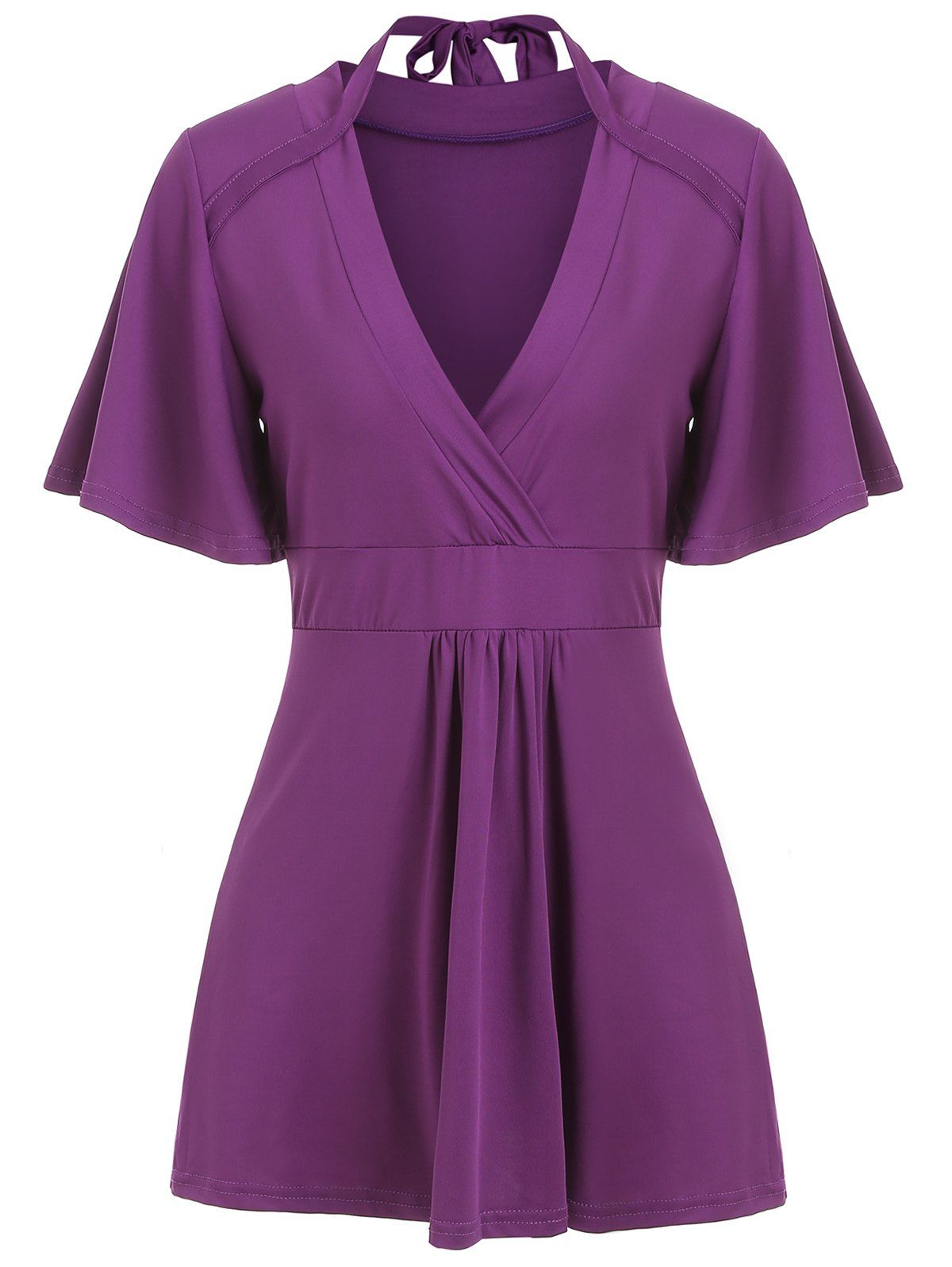 

Low Cut Short Sleeve T-shirt, Purple