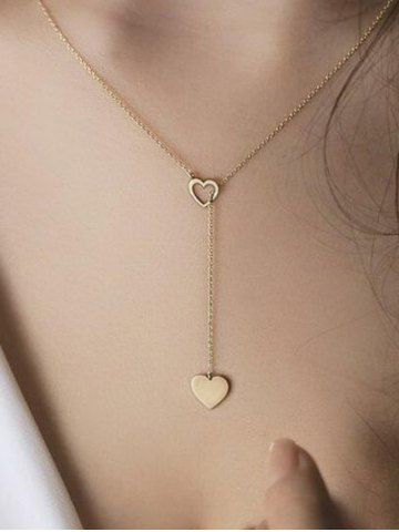 Hollow Heart Shape Lariat Necklace