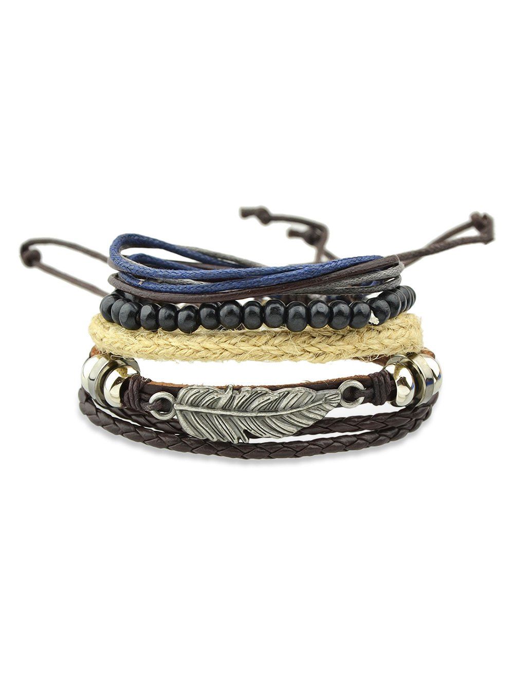 

Ethnic Multi-layer Braided Rope Bracelet, Black