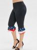 Ruffles Layered American Flag Plus Size Pants -  