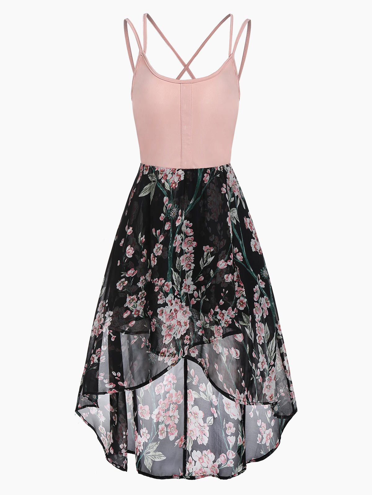 

Floral Criss Cross Asymmetric Cami Dress, Night