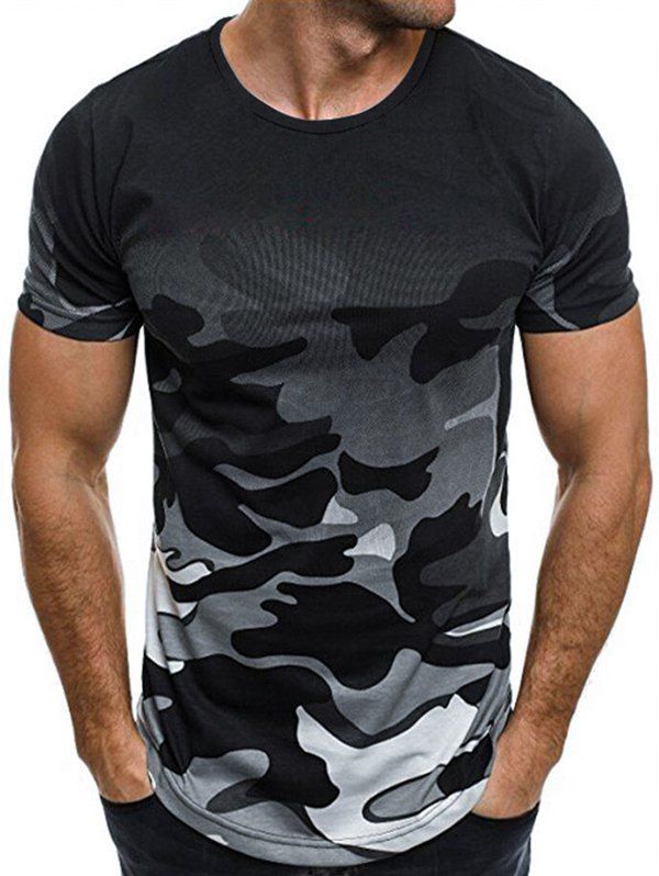 

Ombre Camouflage Print T-shirt, Multi-a