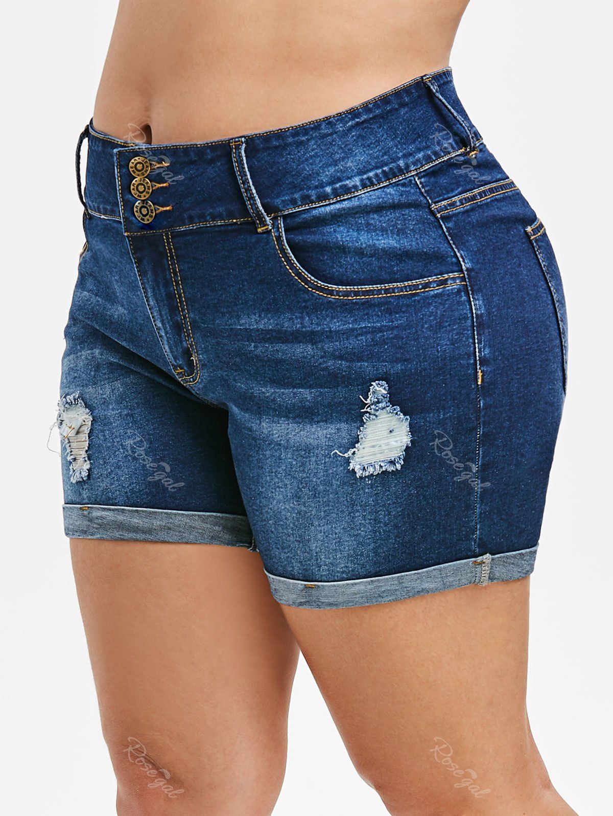 ripped denim shorts plus size