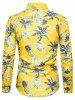 Pineapple Palm Tree Print Long Sleeve Shirt -  